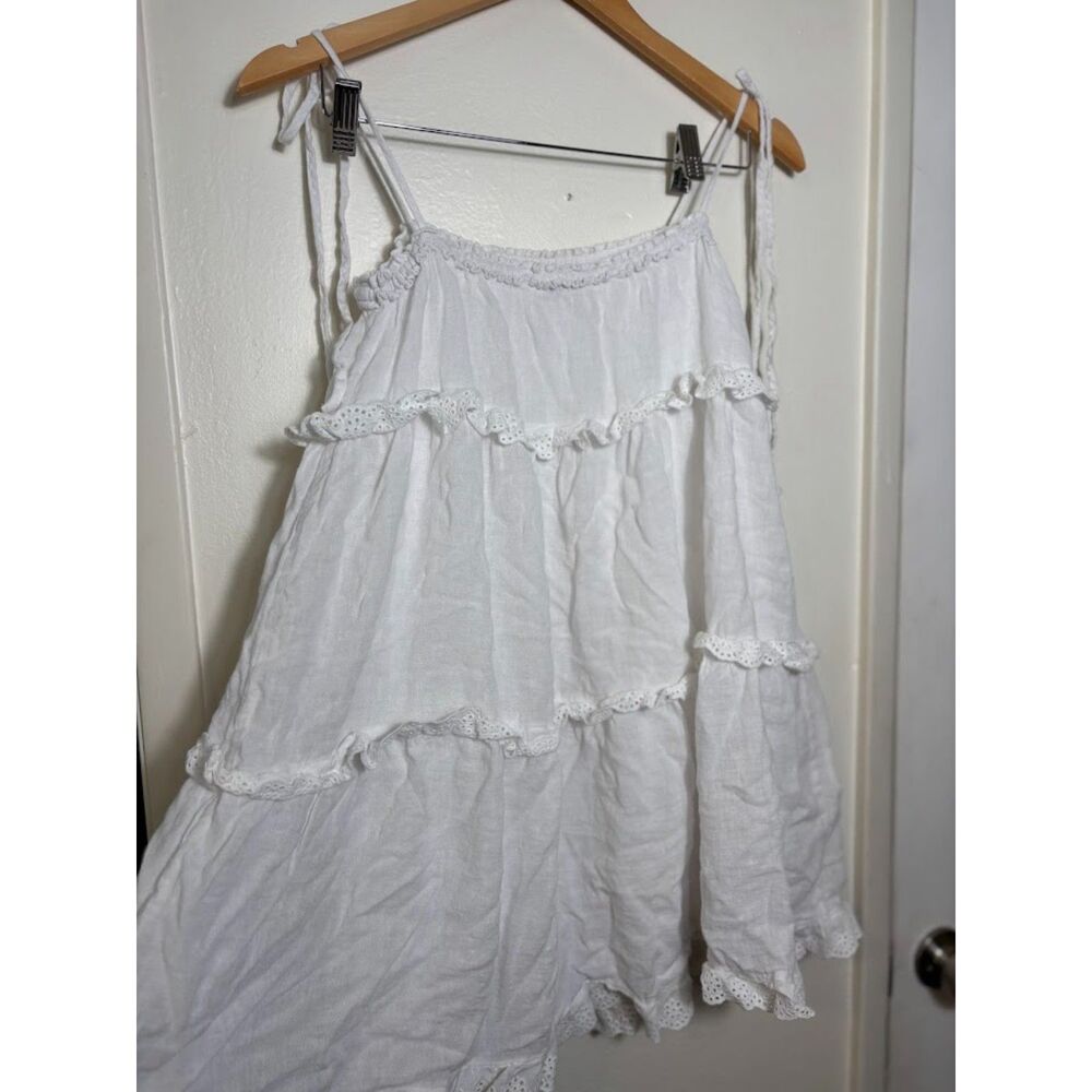 Rails Dress Women's Size Small White Caralyn Babydoll Mini LWD Bridal Eyelet - Picture 7 of 7